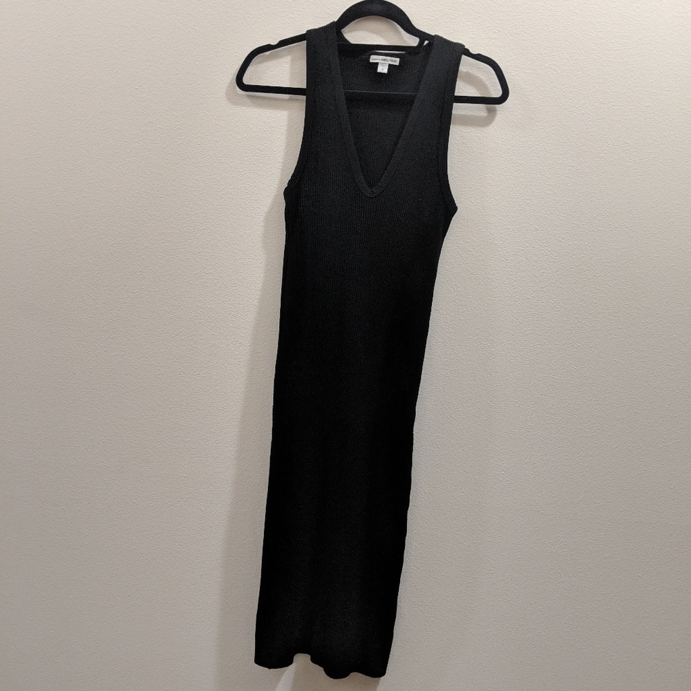 James Perse Heavy Rib V-Neck Dress